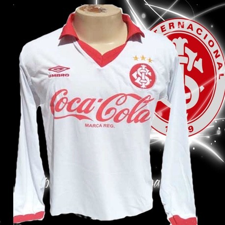 Camisa retro Internacional branca manga longa 