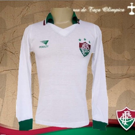 Camisa retrô Fluminense 1986 branca manga longa