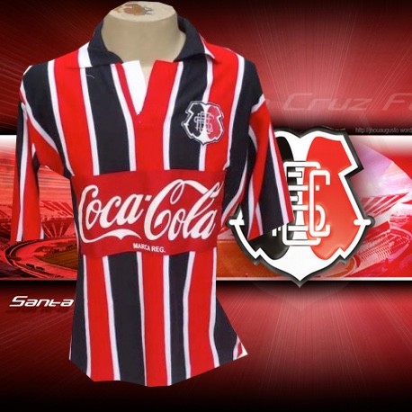 Camisa retrô Santa cruz branca logo