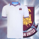 Camisa retrô West Ham branca tradicional- ENG