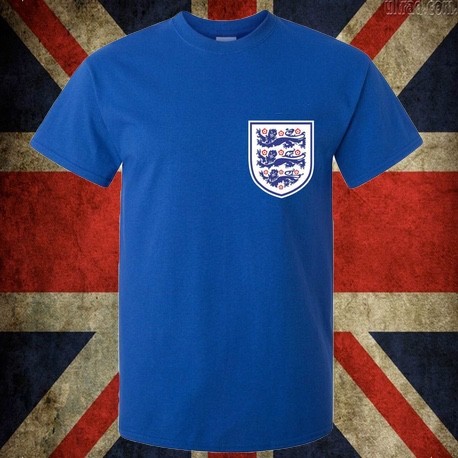 Camisa retrô da Inglaterra azul escuro -1970