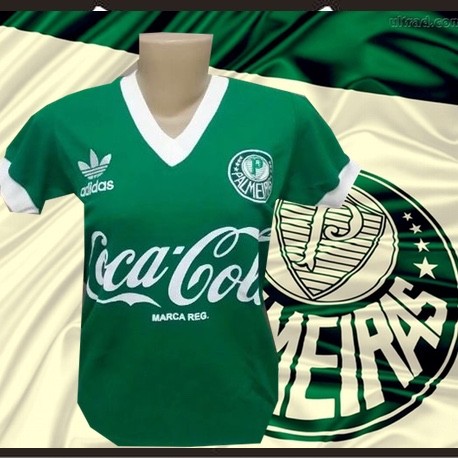  Camisa retro baby look cordinha Palmeiras