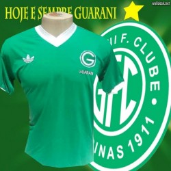 Camisa retrô Guaran gola V década de 80