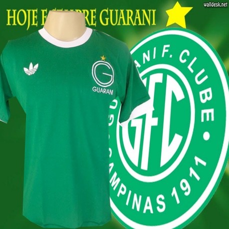 Camisa retro Guarani logo gola redonda