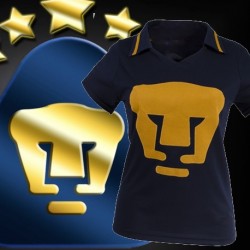 Baby look retrô Los Pumas Azul - MEX