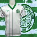 Camisa retrô Celtic Glasgow branca listrada- ESC