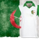 Camisa retrô da Algeria branca e verde - 1980