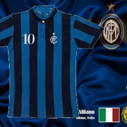 Camisa retrô Internazionale de Milano gola redonda N10 - ITA