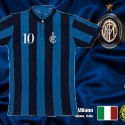 Camisa retrô Internazionale de Milano gola redonda N10 - ITA
