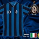 Camisa retrô Internazionale de Milano gola redonda N10 - ITA