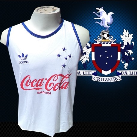 Camisa retrô Cruzeiro azul - 1968 gola em V