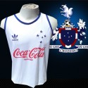Regata retrô Branca Cruzeiro coca cola