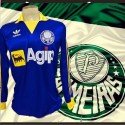 Camisa retrô Palmeiras goleiro Agip azul ML - 1992