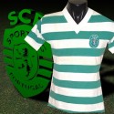 Camisa retrô Sporting clube de portugal 1970 gola V - POR