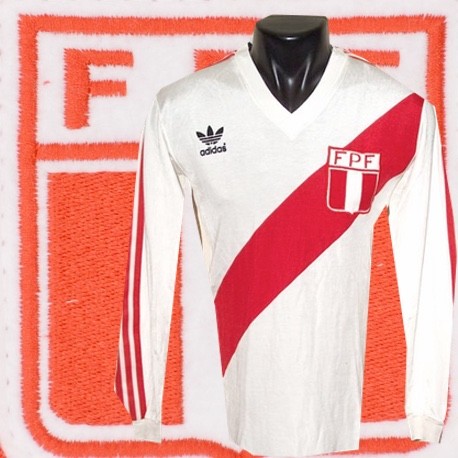  Camisa retrô Peru logo gola V ML-1978