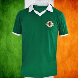 Camisa retrô Irlanda do Norte verde-1977