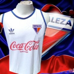 Camisa retro Fortaleza branca logo