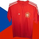 Camisa retrô Tchecoslovaquia logo vermelha 1980