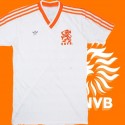 Camisa retrô Holanda Branca 1980