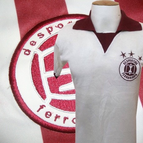 Camisa retrô Desportivo ferroviaria branca 1980