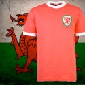 Camisa retrô Pais de Gales vermelha 1970