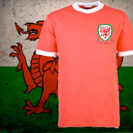 Camisa Retro Pais De Gales Vermelha 1970