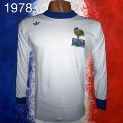 Camisa retrô França branca ML - 1978