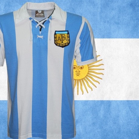 Camisa estile retrô Argentina cordinha