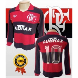 Camisa retrõ Flamengo lubrax manga longa