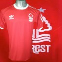 Camisa retrô Nottingham forest gola careca vermelha 1979 - ENG