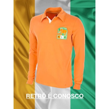 Camisa retrô Costa do Marfim laranja ML