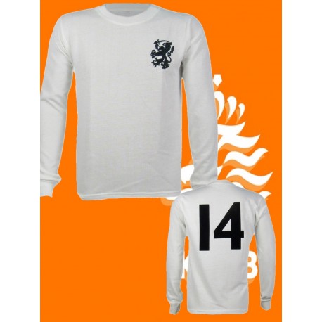 Camisa retrô Holanda goleiro ML branca 1971