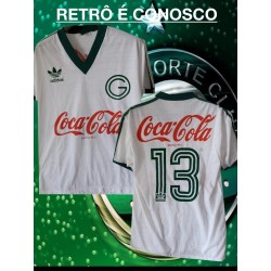 Camisa retrô Goias logo branca coca cola 1987