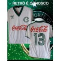 Camisa retrô Goias logo branca coca cola 1987