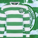 Camisa retrô Celtic gola V Glasgow 1970 ML- ESC