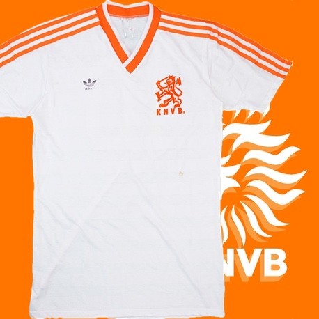 Camisa retrô Holanda Branca - 1980