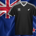 Camisa retrô Nova Zelandia logo preta -1982