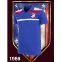 Camisa retrô Atlético Madrid azul 1986.