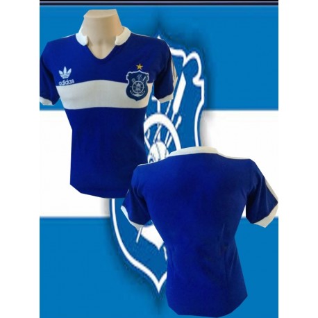 Camisa retrô Olaria logo azul