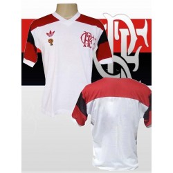 Camisa retrô flamengo branca comemorativa 1981