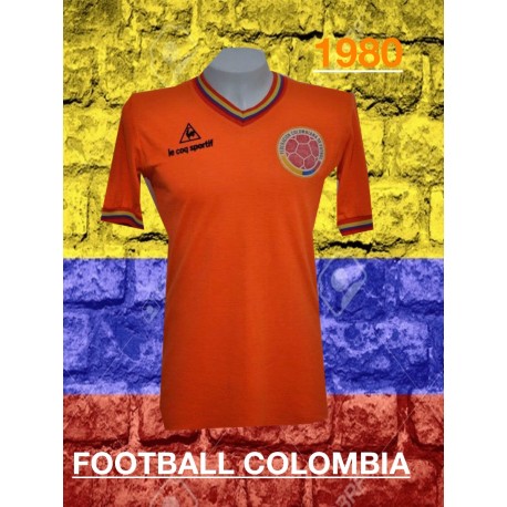 Camisa retrô Colombia Laranja - 1980