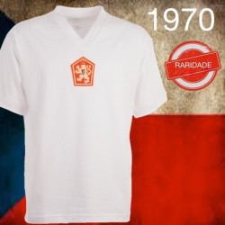 Camisa retrô Tchecoslovaquia Branca 1970