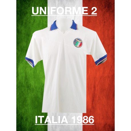 Camisa retrô Italia branca 1986