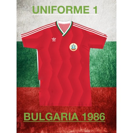 Camisa retrô Bulgária Vermelho Logo 1986