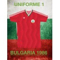 Camisa retrô Bulgária vermelho logo 1986