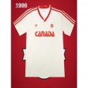 Camisa retrô Canada branca 1986