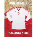 Camisa retrô da Polonia logo ML branca -1986