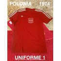 Camisa retrô da Polonia logo branca -1978