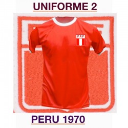 Camisa retrô Peru vermelha 1970