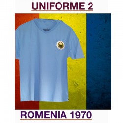 Camisa retrô Roménia azul 1970
